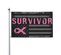 Drapeaux De Jardin Survivante Du Cancer Du Sein Aux États-Unis Bannières Extérieure Classique Bannière De Cour Pour Intérieurs Pelouse Vacances 90X150 Cm