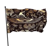 Drapeaux De Jardin Symboles Culturels Vintage Des Pyramides Égyptiennes Antiques Drapeau Militaire 2 Œillets Métalliques Traditionnel Bannière, Pour D'Intérieur, Balcon, Les Bureaux, 90X150Cm