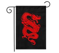 Drapeaux De Jardin Tattoo Of Red Chinese Dragon On China Fire Coupe-Vent Et Étancheune Bannière Extérieure Premium Pelouse Drapeaux Pour Célébrations Balcon Fête S