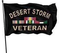 Drapeaux De Jardin Tempête Du Désert Américaine Bannière Jardins Résistant Bannières Extérieure Durable Drapeaus Décoratif Pour Festivals Fête Défilé 90X152CM