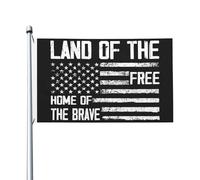 Drapeaux De Jardin Terre De Liberté, Patrie Des Braves Bannière De Jardin Résistant Drapeaux Décoratifs D'Extérieur Pour Fête Extérieurs Vacances 90X150 Cm