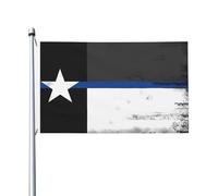 Drapeaux De Jardin Texas Highway Patrol Thin Blue Drapeaux Décoratifs D'Extérieur Couleurs Vives Bannière De Jardin Pour Fête Défilé Jardins 90X150 CM