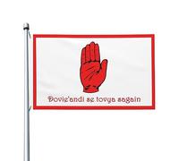 Drapeaux De Jardin The Band Of The Red Hand Drapeaus Décoratif Durable Bannières Extérieure Résistant Bannière Jardins Pour Fête Balcon Défilé 90X152CM