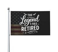 Drapeaux De Jardin The Legend Has Retired Treer Drapeau Résiste Aux Intempéries Garden Flag Pour Ferme Balcon Fête Patio 90X150 CM