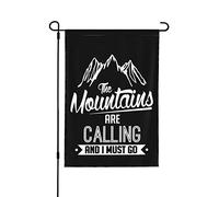 Drapeaux De Jardin The Mountains Are Calling And I Must Go Bannière Extérieure Toutes Les Saisons Pelouse Drapeaux Coupe-Vent Et Étancheune Treer Drapeau Pour Ferme Balcon Fête Célébrations M