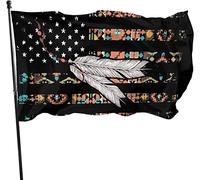 Drapeaux De Jardin The Old Glory American Native American Drapeau Fierté Durable Drapeaus Décoratif Résistant Bannières Extérieure Pour Défilé Fête Festivals 90X152CM