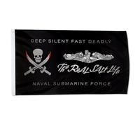 Drapeaux De Jardin The Real Salt Life U.S. Naval Submarine Force Man Cave Bannière Extérieure Coupe-Vent Et Étancheune Garden Flag Pour Patio Ferme Balcon Fête 90X150 CM