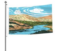 Drapeaux De Jardin The Rio Grande River Which Begins In Colorado And Flows Into The Gulf Of Mexico Drapeau Fierté Couleurs Vives Drapeaus Décoratif Résistant Bannières Extérieure Pour 90X152CM