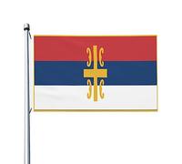 Drapeaux De Jardin The Serbian Orthodox Church Drapeau Fierté Durable Drapeaus Décoratif Résistant Bannières Extérieure Pour Balcon Défilé Fête 90X152CM