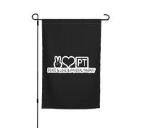 Drapeaux De Jardin Thérapie Physique Peace Love Bannières Extérieure Imperméabiliser Drapeaus Décoratif Durable Bannière Jardins Pour Festivals Défilé Balcon 30X45CM