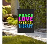 Drapeaux De Jardin Thérapie Physique Peace Love Drapeau Fierté Durable Drapeaus Décoratif Résistant Bannières Extérieure Pour Fête Festivals Défilé 30X45CM