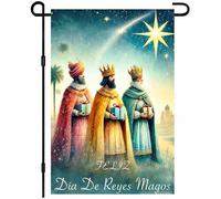 Drapeaux De Jardin Three Wise Men Toutes Les Saisons Treer Drapeau Coupe-Vent Et Étancheune Drapeau Extérieur Pour Ferme Patio M