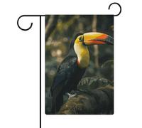 Drapeaux de jardin toucan colorés de 30,5 x 45,7 cm, drapeau extérieur double face, drapeau de cour d'été, drapeau floral de bienvenue, drapeaux de jardin saisonniers, décorations de vacances
