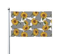 Drapeaux De Jardin Tournesols Lumineux Pelouse Drapeaux Toutes Les Saisons Treer Drapeau Pour Balcon Fête Patio Célébrations 90X150 CM