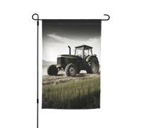 Drapeaux de jardin tranquilles d'agriculture de tracteur, drapeau de jardin d'automne 30,5 x 45,7 cm, drapeau de cour vertical, pour décorations d'automne, ferme, extérieur, décoration d'Halloween.