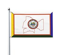Drapeaux De Jardin Tribu Apache De San Carlos Drapeaux Décoratifs D'Extérieur Couleurs Vives Bannières Extérieure Pour Extérieurs Décoration Intérieurs 90X150 CM