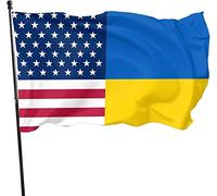 Drapeaux De Jardin Ukraine Bannières Extérieure Durable Drapeaus Décoratif Résistant Bannière Jardins Pour Fête Balcon Défilé 90X152CM