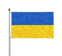 Drapeaux De Jardin Ukraine Drapeaus Décoratif Durable Drapeau Fierté Résistant Bannière Jardins Pour Fête Festivals Défilé 90X152CM