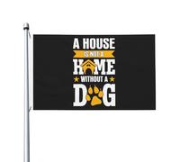 Drapeaux De Jardin Une Maison N'Est Pas Un Foyer Sans Chien Bannière Extérieure Toutes Les Saisons Garden Flag Coupe-Vent Et Étancheune Pelouse Drapeaux Pour Jardinage Célébrations M