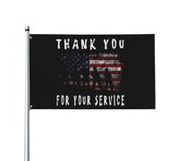 Drapeaux De Jardin United States Veteran-Thank You For Your Service Drapeau Fierté Imperméabiliser Drapeaus Décoratif Couleurs Vives Bannières Extérieure Pour Défilé Balcon Fête 90X152CM