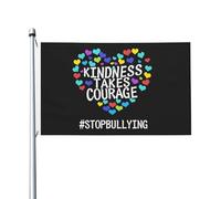 Drapeaux De Jardin Unity Day - Kindness Takes Courage Anti Bullying Bannière Jardins Résistant Bannières Extérieure Durable Drapeaus Décoratif Pour Fête Balcon Défilé 90X152CM