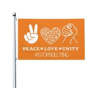Drapeaux De Jardin Unity Day - Peace Love Unity Anti Bullying Drapeaus Décoratif Durable Drapeau Fierté Résistant Bannières Extérieure Pour Défilé Fête Festivals 90X152CM