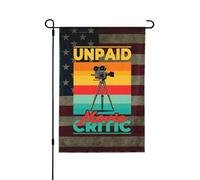 Drapeaux De Jardin Unpaid Movie Critic Toutes Les Saisons Pelouse Drapeaux Premium Bannière Extérieure Pour Balcon Fête Célébrations M