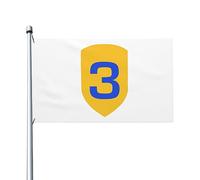Drapeaux De Jardin Us 3Rd Cavalry Division Drapeau Extérieur Premium Pelouse Drapeaux Pour Célébrations Balcon Fête Ferme 90X150 CM