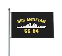 Drapeaux De Jardin Uss Antietam Cg 54 Drapeau Militaire Renforcé Avec Couleurs Vives Bannière, Pour Les Défilés, Les Bureaux, D'Intérieur, 90x150cm