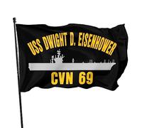 Drapeaux De Jardin Uss Dwight D. Eisenhower Cvn-69 Drapeau Fierté Durable Bannière Jardins Résistant Drapeaus Décoratif Pour Fête Balcon Défilé 90X152CM