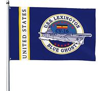 Drapeaux De Jardin Uss Lexington Cv 16 Drapeau Fierté Decoration Bannière Jardins Couleurs Vives Drapeaus Décoratif Pour Fête Balcon Défilé 90X152CM