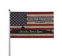 Drapeaux De Jardin Uss San Francisco Ssn 711 Drapeaus Décoratif Durable Bannière Jardins Decoration Drapeau Fierté Pour Festivals Défilé Fête 90X152CM