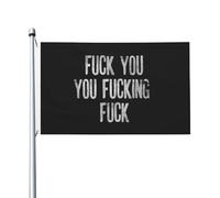 Drapeaux de Jardin Va te faire foutre espèce de connard Bannière pour | Balcon 3x5 FT Imperméable Drapeau UV Fade RéSistant Bannière de Cour pour Intérieur Patio