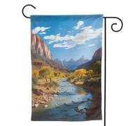 Drapeaux de jardin verticaux de bienvenue pour parc national de Zion - Bannière de jardin double face - Bannière décorative d'extérieur pour toutes les saisons - Pour les vacances, la cour et la ferme