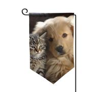 Drapeaux de jardin verticaux double face pour chats et chiens, 30,5 x 45,7 cm, pour maison, printemps, été, vacances, ferme, cour, décoration extérieure à suspendre, taille unique