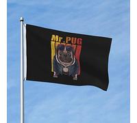 Drapeaux De Jardin Very Cool Pug Bannière Jardins Durable Drapeaus Décoratif Résistant Drapeau Fierté Pour Défilé Festivals Fête 90X152CM