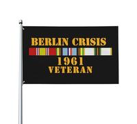 Drapeaux De Jardin Vétéran De La Crise De Berlin De 1961 Drapeau Fierté Résistant Bannière Jardins Decoration Bannières Extérieure Pour Défilé Festivals Balcon 90X150Cm