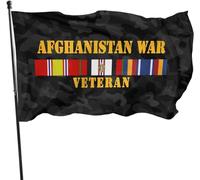 Drapeaux De Jardin Vétéran De La Guerre En Afghanistan Drapeau Paysage Lavable Couleurs Resistant Exterieur Bannière À Œillets, Pour Jardin, Balcon, D'Intérieur, 90x150cm