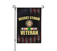 Drapeaux De Jardin Vétéran De La Tempête Du Désert Du Bouclier Du Désert Bannière Jardins Couleurs Vives Drapeau Fierté Résistant Drapeaus Décoratif Pour Fête Balcon Défilé 30X45CM