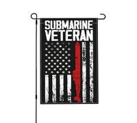 Drapeaux De Jardin Vétéran De Sous-Marin Américain Drapeaus Décoratif Durable Bannières Extérieure Imperméabiliser Bannière Jardins Pour Balcon Festivals Défilé 30X45CM