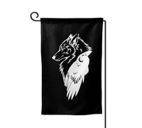 Drapeaux De Jardin Viking Norse Wolf Rune Bannière Extérieure Premium Drapeau Extérieur Résiste Aux Intempéries Treer Drapeau Pour Célébrations Patio Ferme M