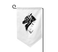 Drapeaux De Jardin Viking Norse Wolf Rune Bannière Extérieure Toutes Les Saisons Treer Drapeau Coupe-Vent Et Étancheune Pelouse Drapeaux Pour Balcon Fête Jardinage Patio M