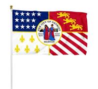 Drapeaux De Jardin Ville De Détroit, Michigan Bannière Extérieure Garden Flag Toutes Les Saisons Pour Patio Balcon Fête 90X150 Cm