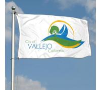 Drapeaux De Jardin Ville De Vallejo Résiste Aux Intempéries Pelouse Drapeaux Décorations Treer Drapeau Pour Célébrations Patio Balcon Fête 90X150Cm