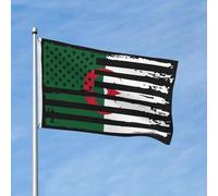 Drapeaux De Jardin Vintage Algeria Algerian America Bannière Jardins Durable Bannières Extérieure Résistant Drapeau Fierté Pour Fête Balcon Défilé 90X152CM