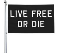 Drapeaux De Jardin Vivre Libre Ou Mourir Bannières Extérieure Décoratif Drapeaux Décoratifs D'Extérieur Pour Défilé Extérieurs Balcon 90X150 CM