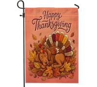 Drapeaux de jardin Vizsla pour le jour de l'automne, Thanksgiving, 30,5 x 45,7 cm, double face pour l'extérieur, la Turquie et l'automne, drapeaux verticaux standard en toile pour maison, vacances