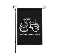 Drapeaux De Jardin Voilà Comment Je Travaille À La Ferme, Avec Mon Tracteur. Premium Garden Flag Décorations Pelouse Drapeaux Pour Ferme Célébrations 30X45Cm