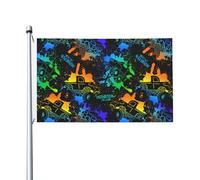 Drapeaux De Jardin Voitures De Camion Mon-Ster Drapeau Extérieur Résiste Aux Intempéries Treer Drapeau Pour Ferme Balcon Fête Jardinage 90X150 CM