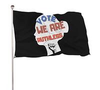 Drapeaux De Jardin Votez, Nous Sommes Sans Pitié Bannière Jardins Résistant Drapeaus Décoratif Decoration Drapeau Fierté Pour Festivals Défilé Célébrations 90X152CM
